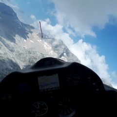 Flugwegposition um 12:14:02: Aufgenommen in der Nähe von Gemeinde Wildermieming, Österreich in 2682 Meter